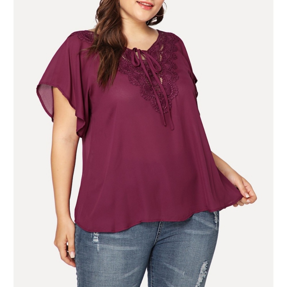 BSH Boutique Elegant Purple Blouse